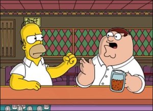 The_simpsons_homer_simpson_vs_family_guy_peter_griffin